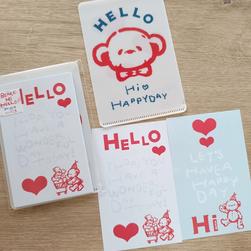 日本手紙社．PEPIN「BEARとHi HELLO!」 M6手帳內頁組