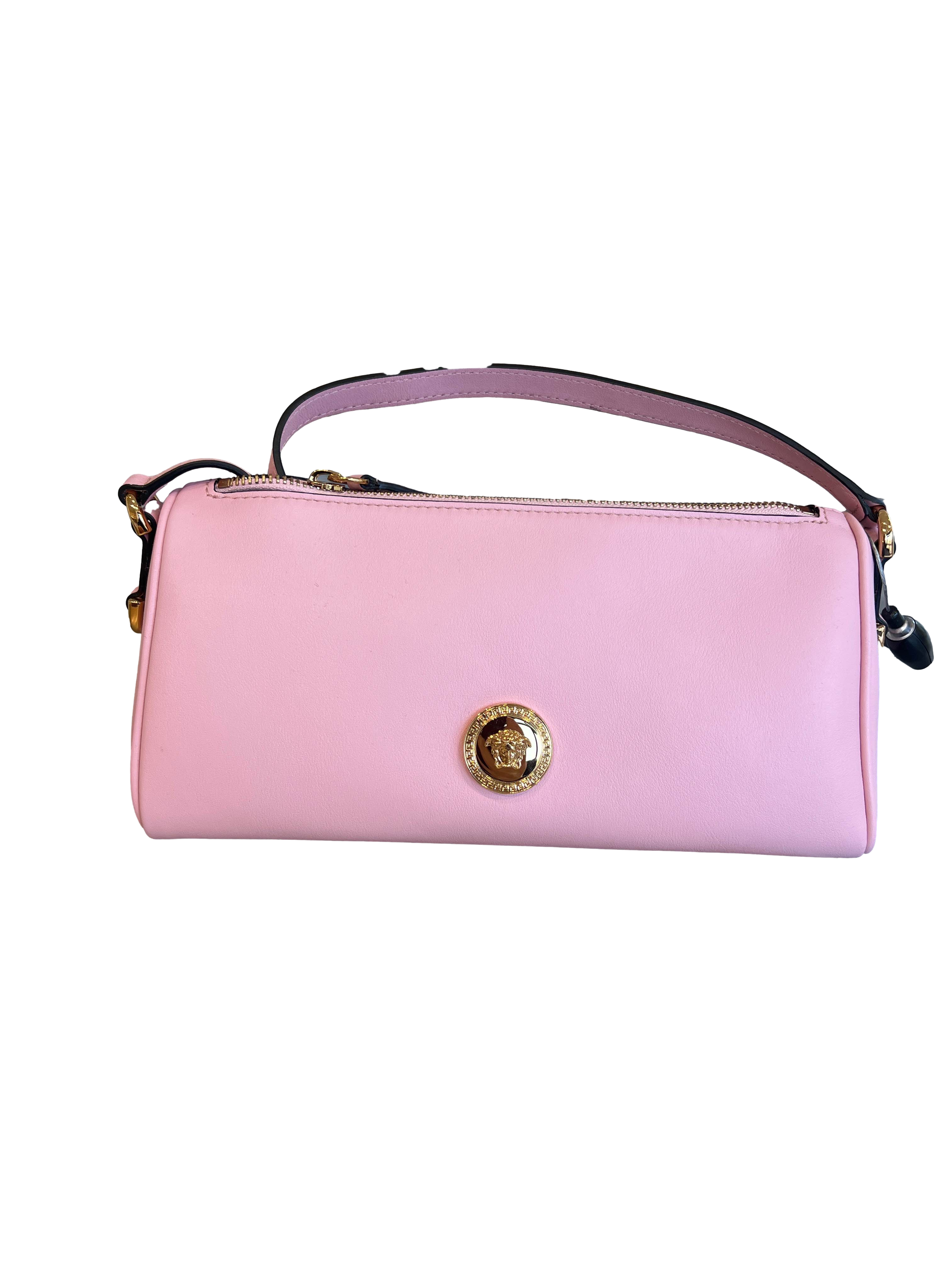 【Versace Outlet】Gianni Versace Srl Crossbody Calf Leather + Metal  粉
