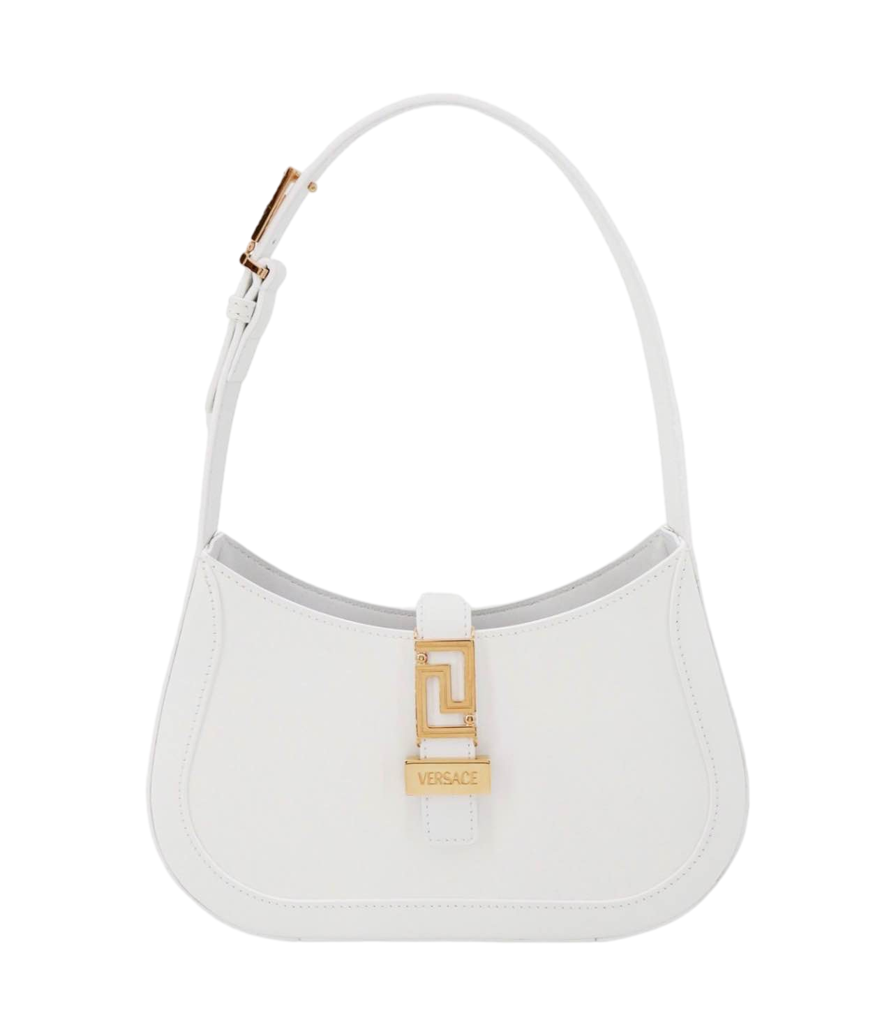 【Versace Outlet】Small Hobo Calf Leather  白