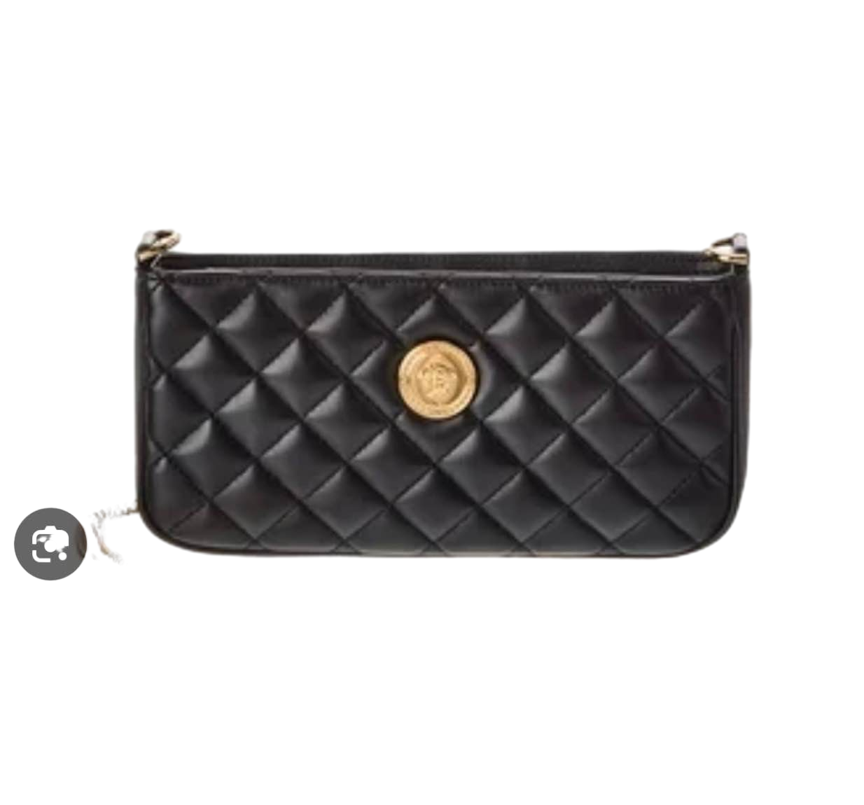 【Versace Outlet】Mini Bag Quilted Lamb + Lamb Lea  黑