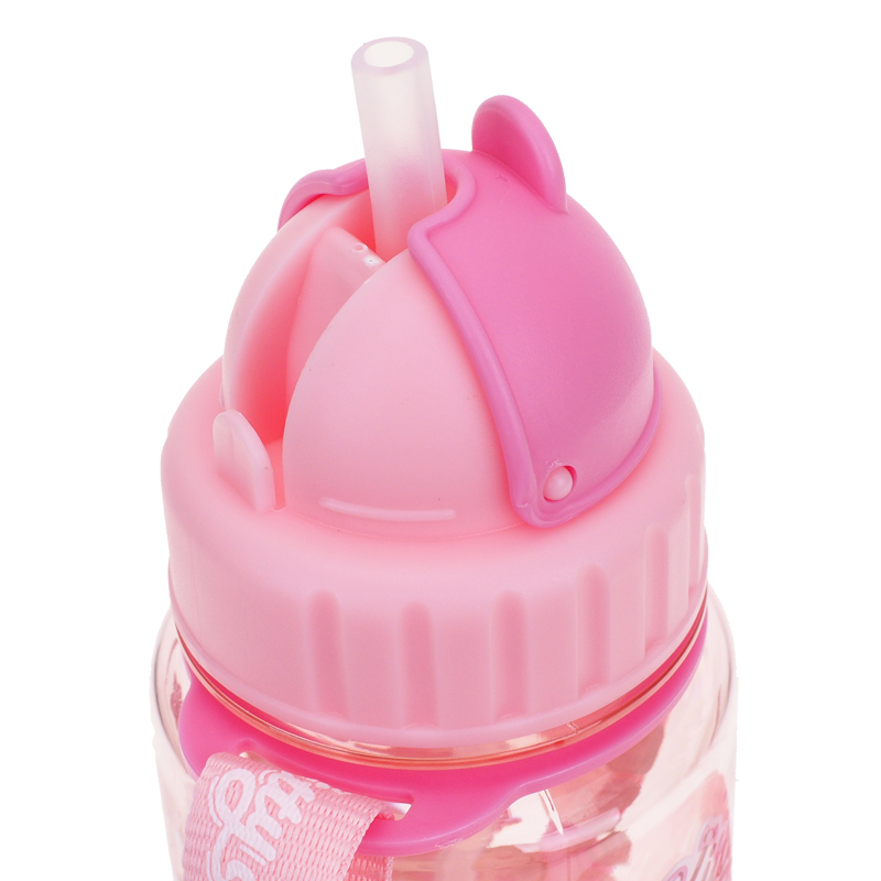 Hello Kitty 350ml BPA Free 膠水樽連飲管及頸繩 9-4980-40