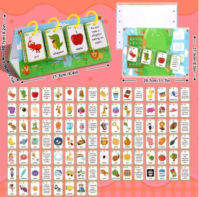 104张自然拼读 phonics 词卡连句 互动卡