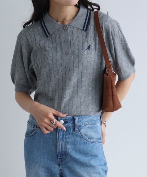 KANGOL / Short-Sleeve Knit Polo