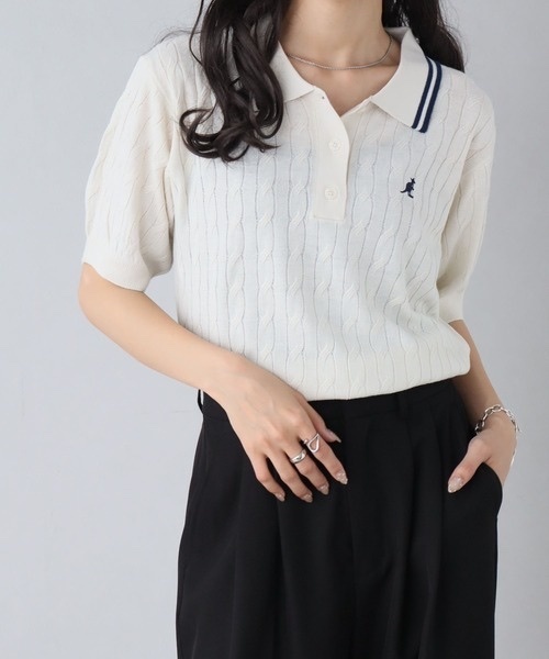 KANGOL / Short-Sleeve Knit Polo