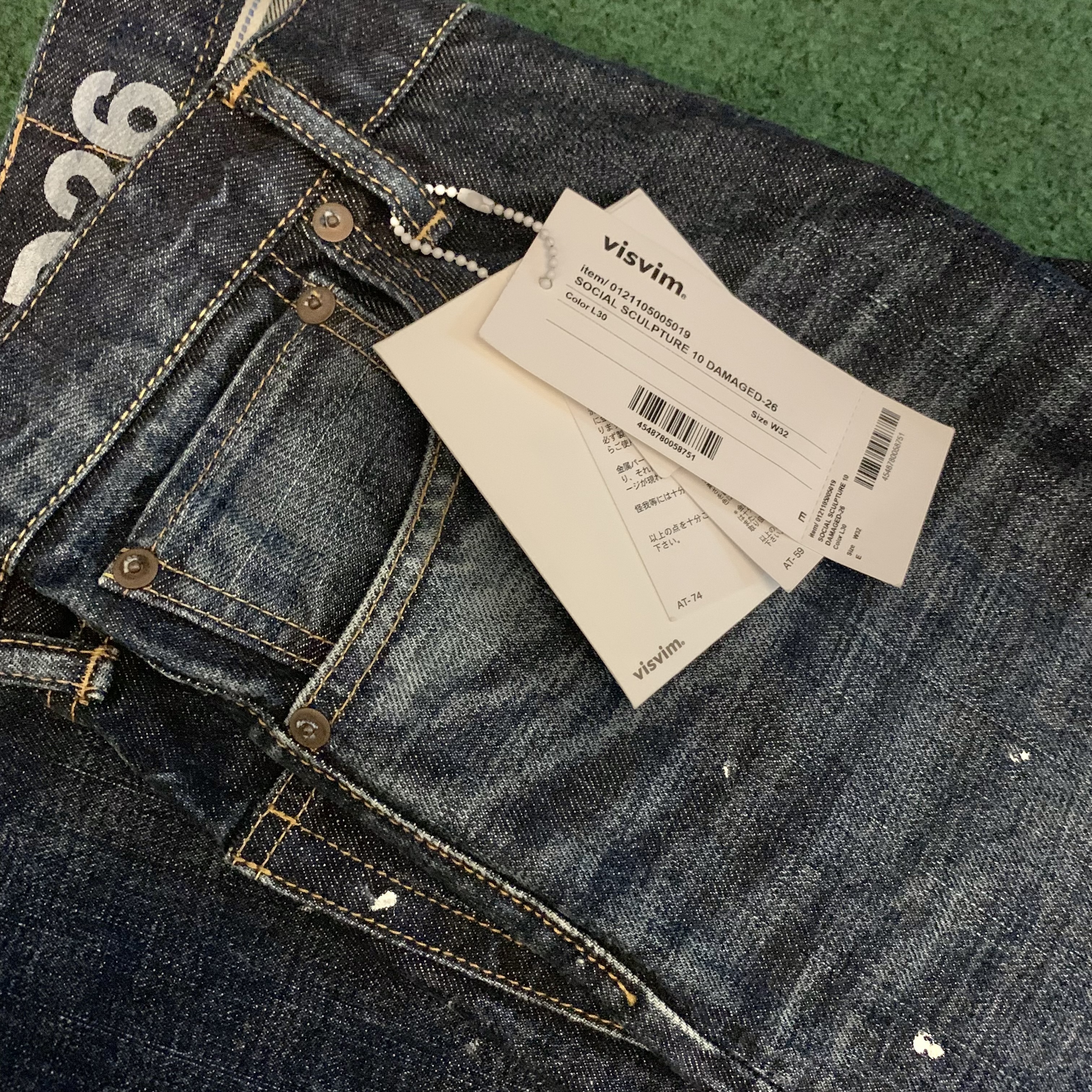 VISVIM SOCIAL SCULPTURE 10 DAMAGED-26 JEANS - SIZE 32 IN STOCK NOW (現貨發售中)