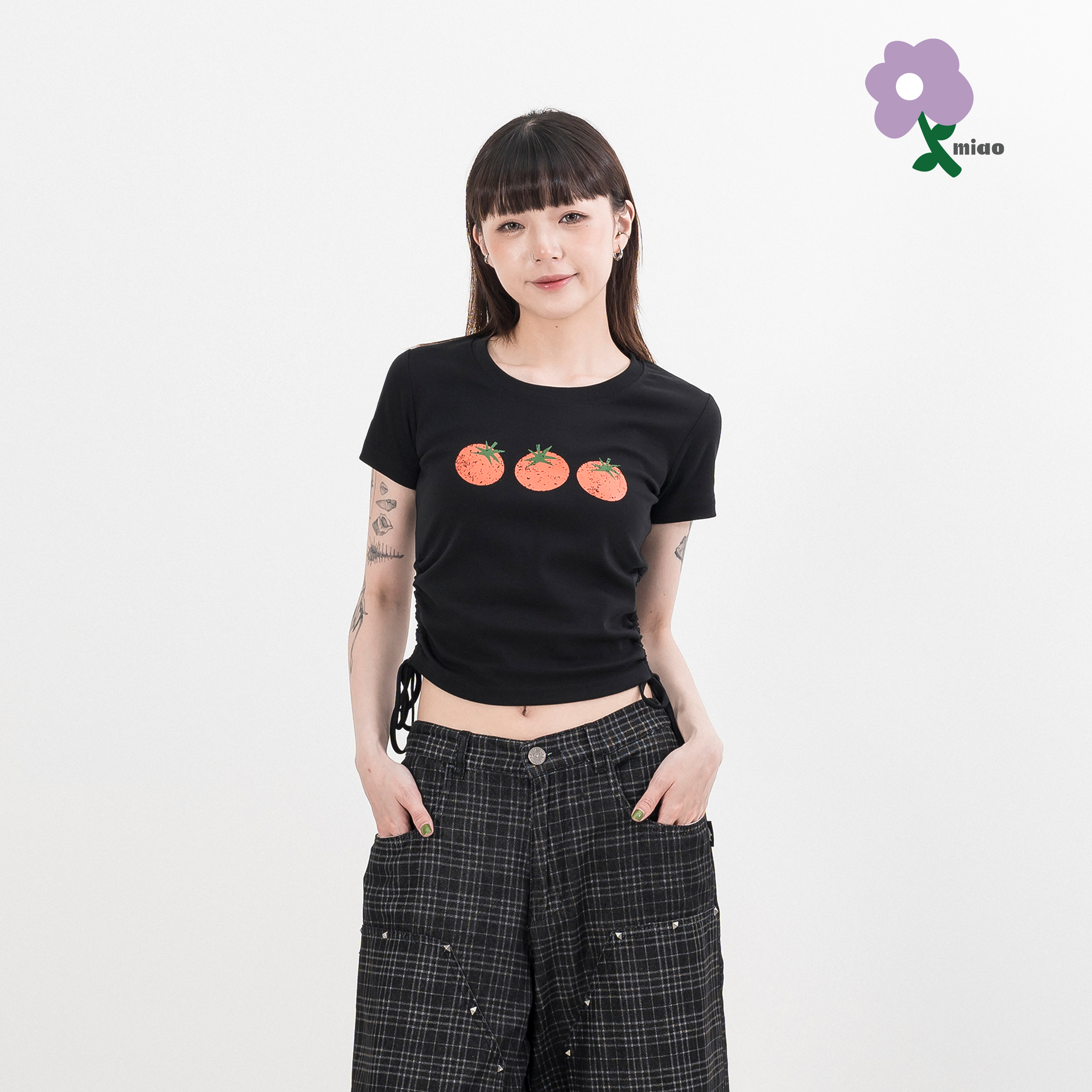 AGILITY MIAO Drawstring Image Tee 側抽繩 短板 番茄短袖Tee [M-TS2]