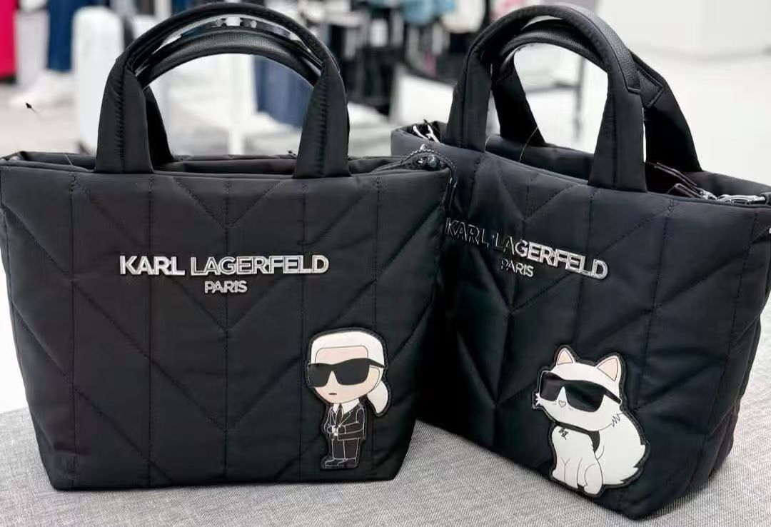 【預購】Karl Lagerfeld Paris H050915  黑色尼龍Voyage托特包