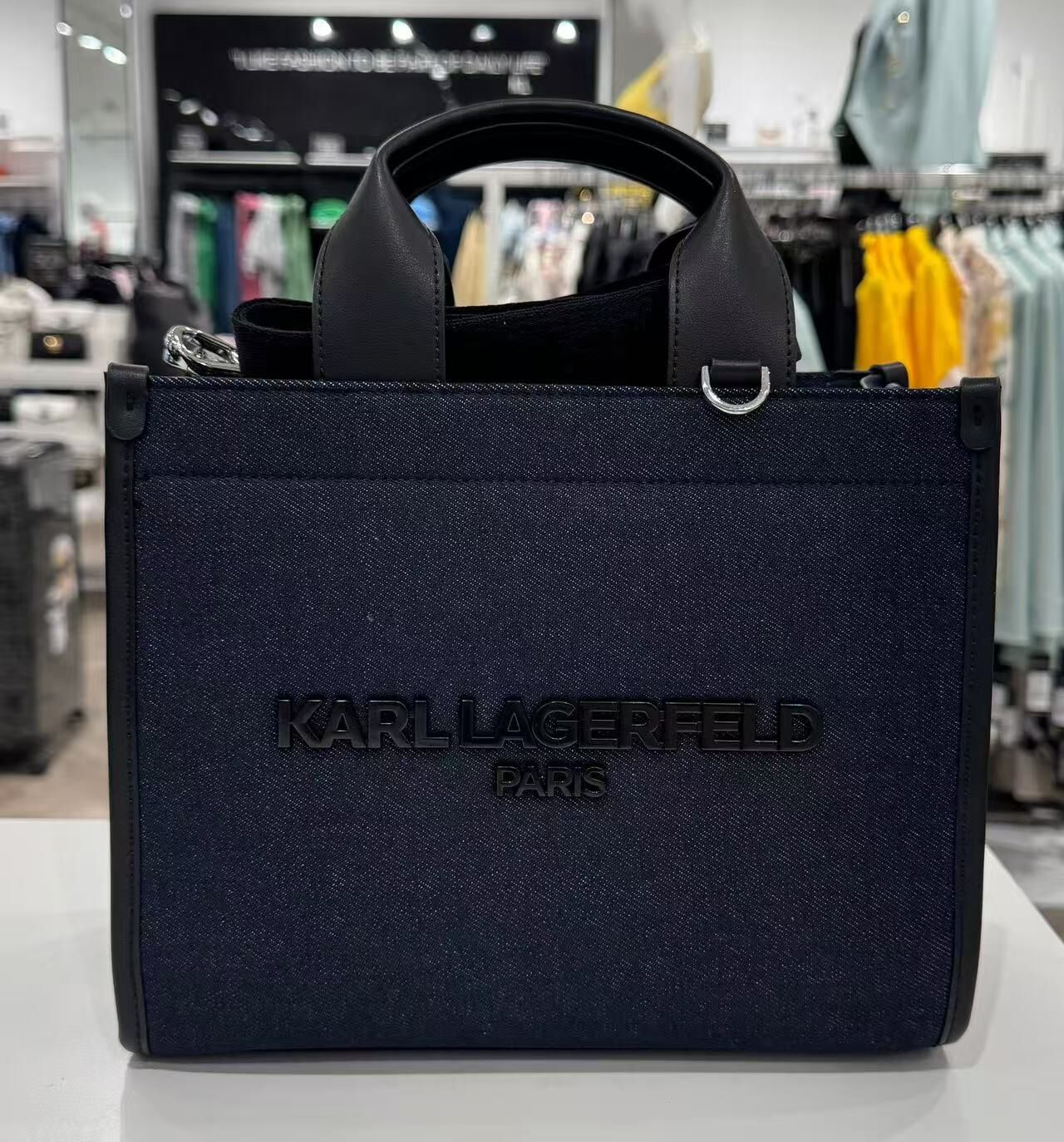 【預購】Karl Lagerfeld Paris H050917  Kristina 深藍色小號托特包