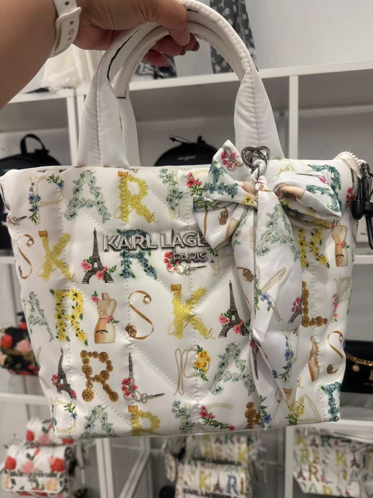【預購】Karl Lagerfeld Paris  H050920 Voyage 尼龍蝴蝶結托特包