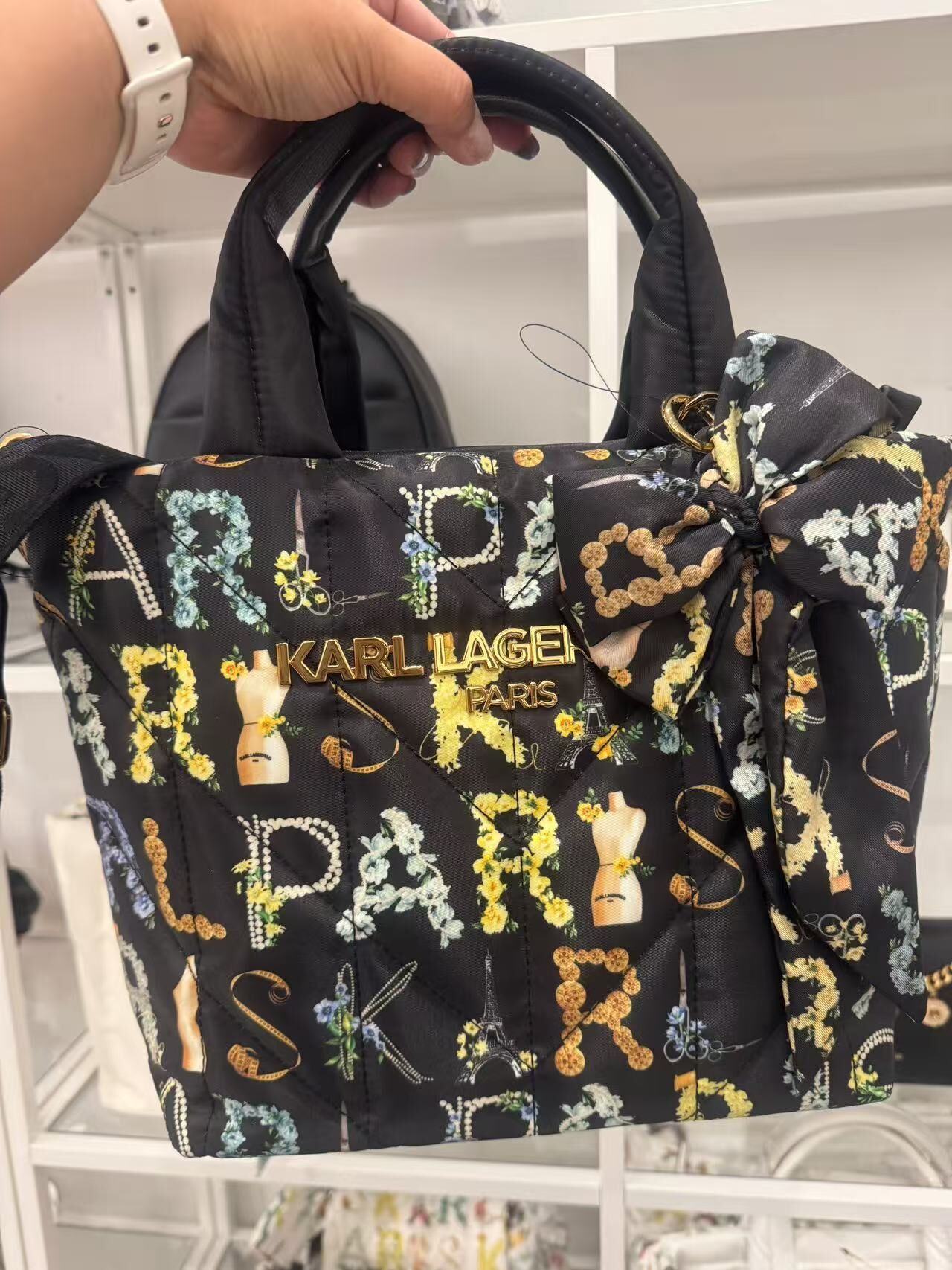 【預購】Karl Lagerfeld Paris  H050920 Voyage 尼龍蝴蝶結托特包