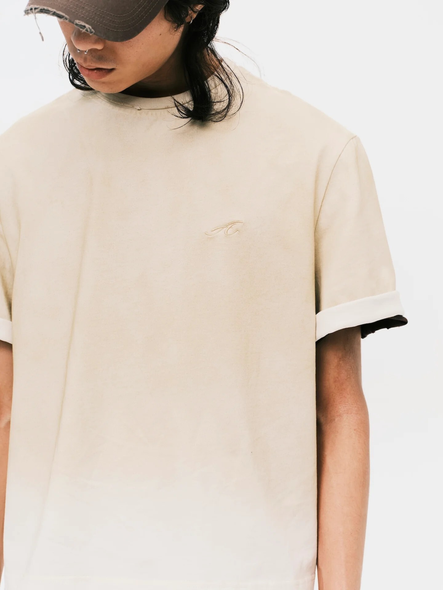 Anwm dirty washed cropped tee
