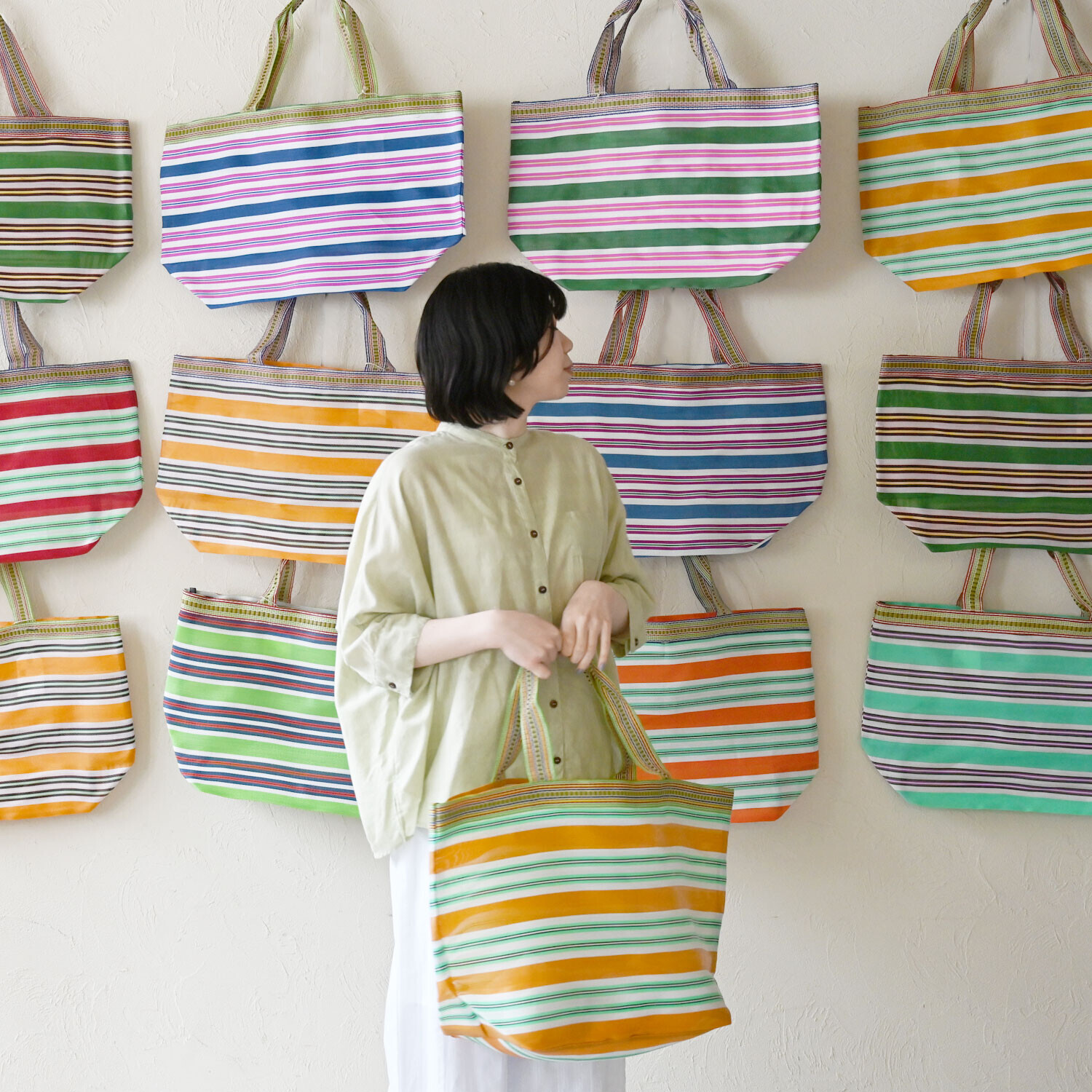 【2026春夏新品】Sasha 彩色大手提包 Totebag 隨機顏色 [Fair Trade]🔸