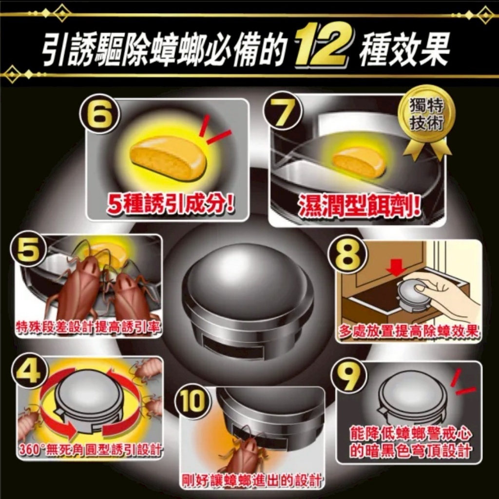 S21619 興家安速 小黑帽蟑螂餌劑 12入