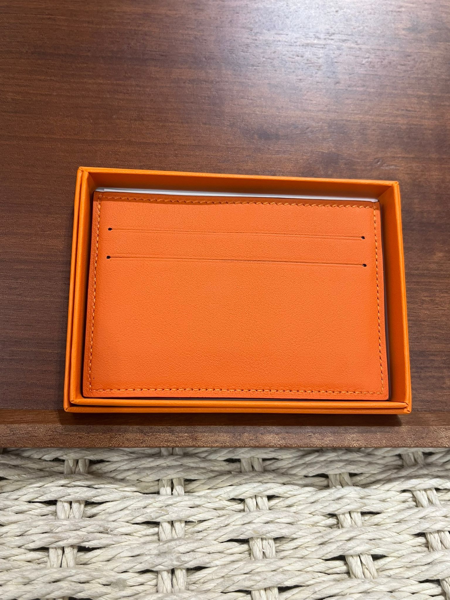 Citizen twill card holder orange / bleu Riviera / vert vertigo