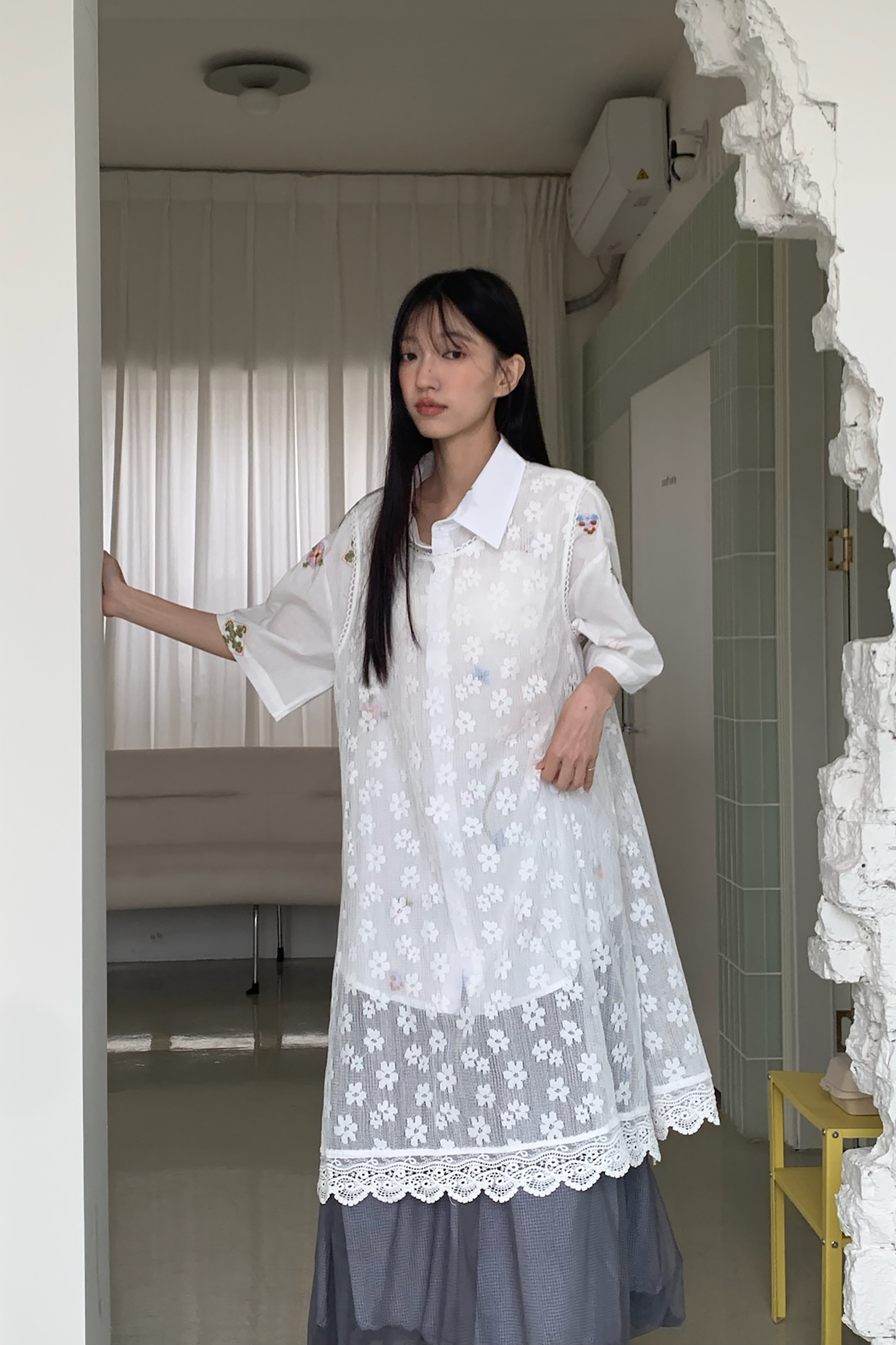 May｜少女的純白花裙背心