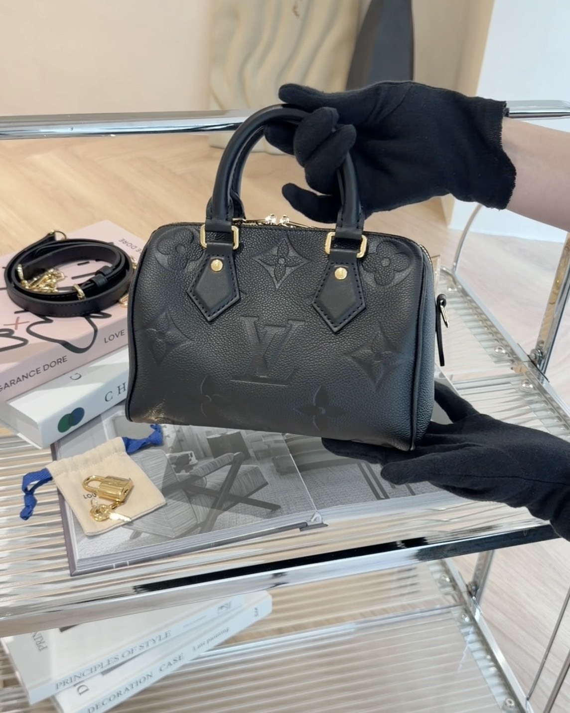 LV｜SPEEDY BANDOULIERE 20 黑色老花 M58953