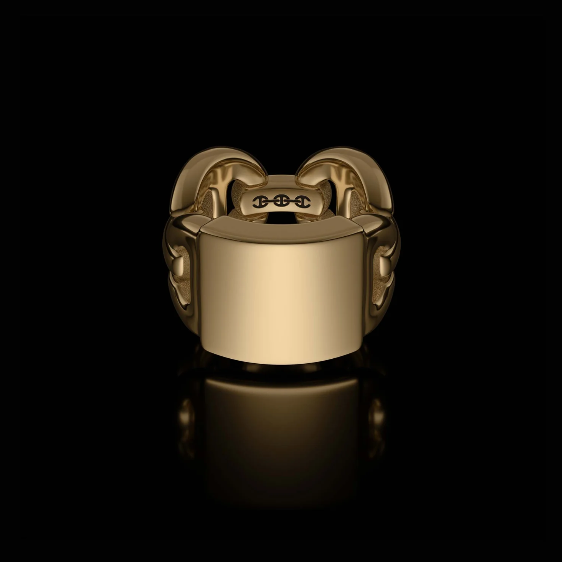 HB008M QUAD LINK MONOGRAM - 18K GOLD