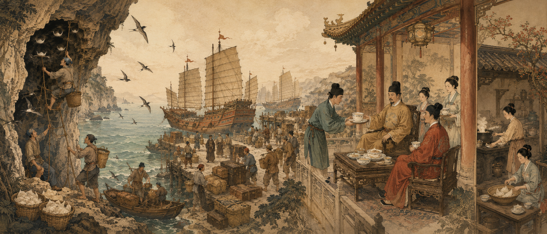 當燕窩從沿海走進宮殿 (Ai渲染圖)