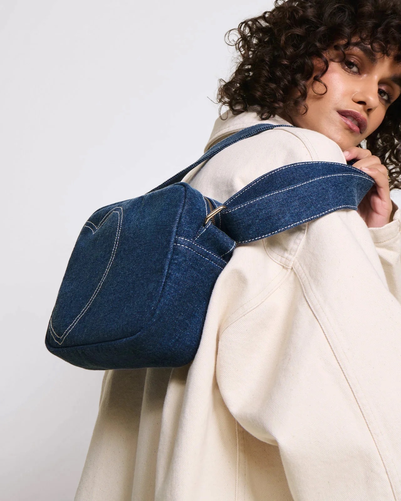 The Heart denim crossbody bag| émoi émoi
