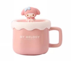 Sanrio 矽膠杯蓋陶瓷水杯 3189