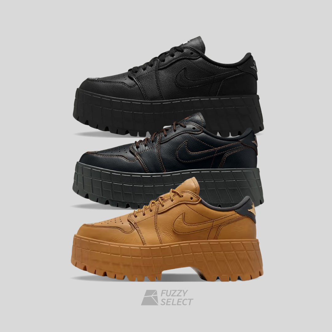【逢甲 FUZZY】W Air Jordan 1 Low Brooklyn 厚底 卡寶著用款 全黑#HF3184-001 黑咖#HF3184-002 卡其#HF3184-700