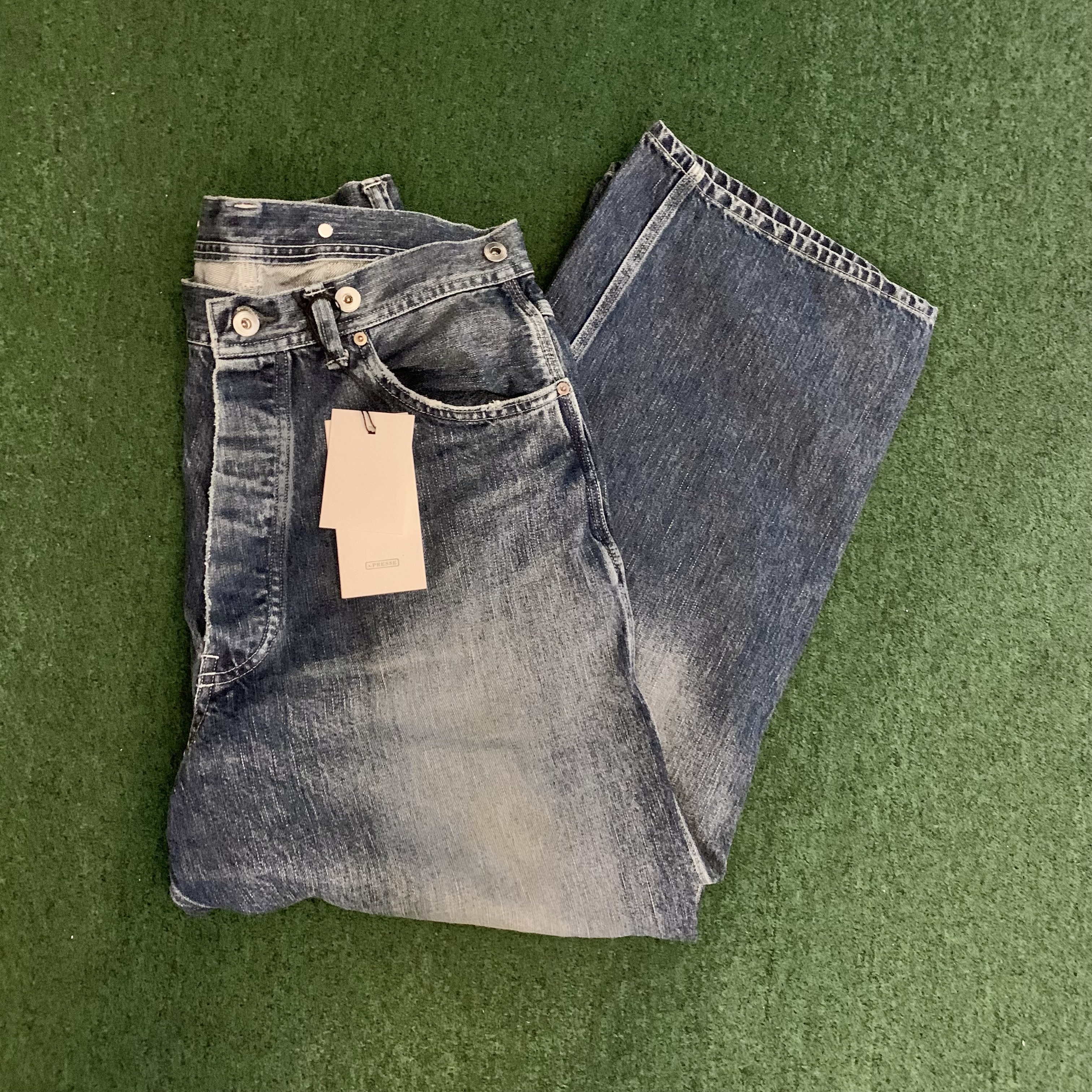LAST PCS: A.PRESSE 2026 VINTAGE DENIM LOGGER PANTS (26SAP-04-26) - SIZE 2