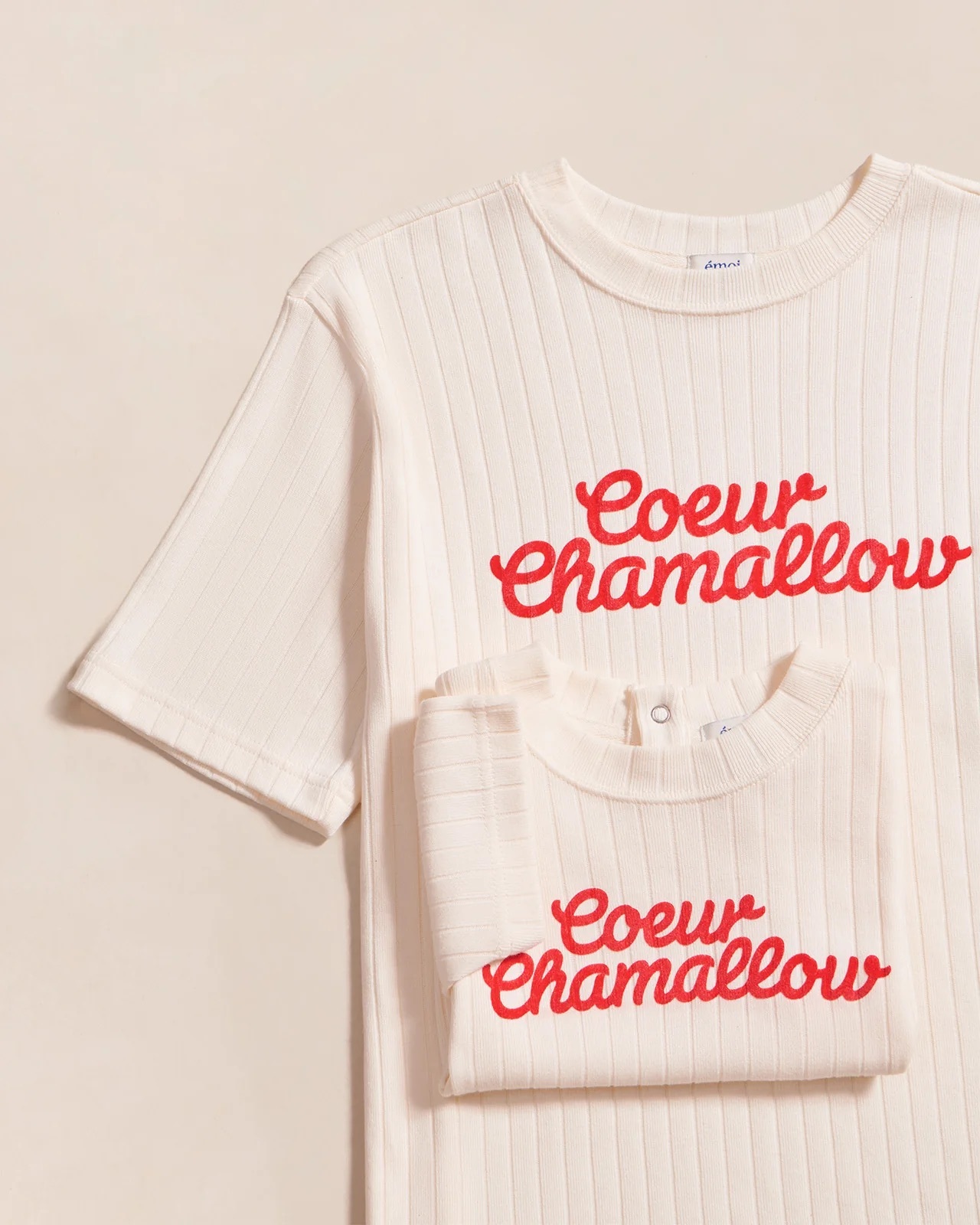 Women's Marshmallow Heart T-shirt in organic cotton - cream | émoi émoi