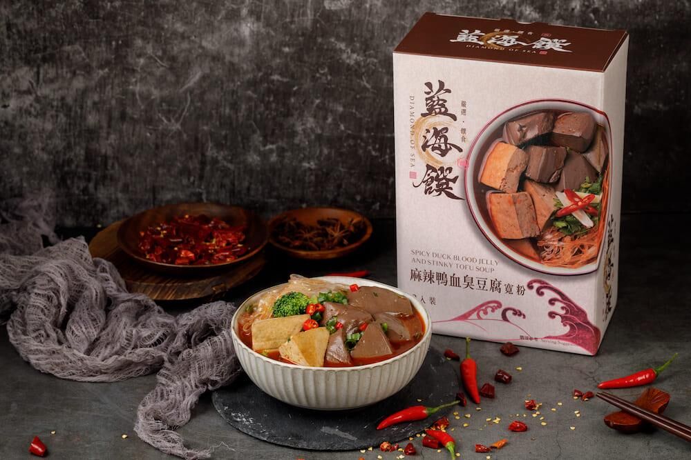 ZL012 藍海饌 麻辣鴨血臭豆腐寬粉 2入裝