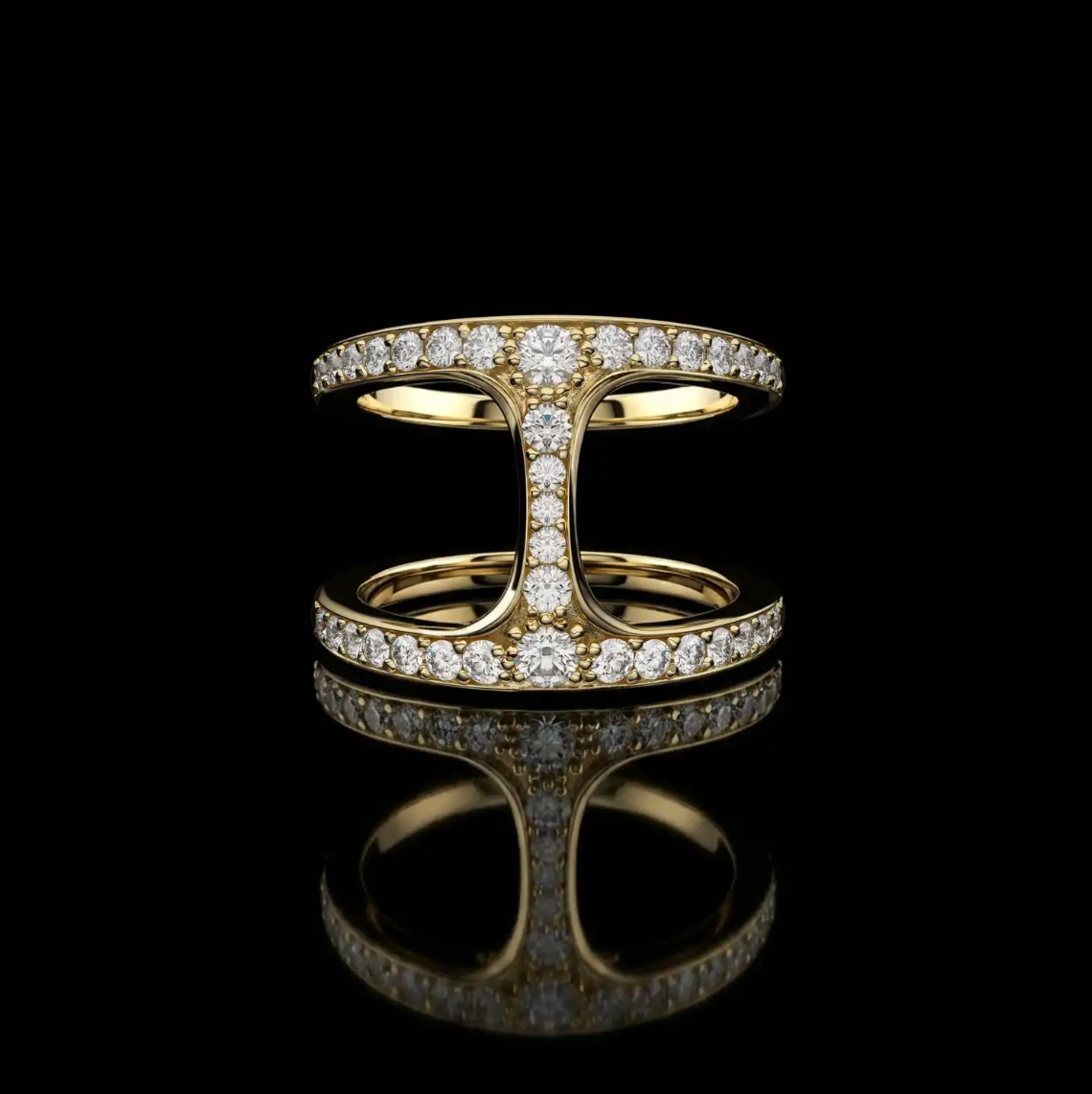 HB010D DAME PHANTOM WITH DIAMONDS - 18K GOLD