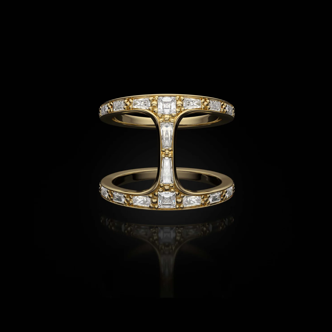 HB010D PHANTOM BAGUETTE - 18K GOLD