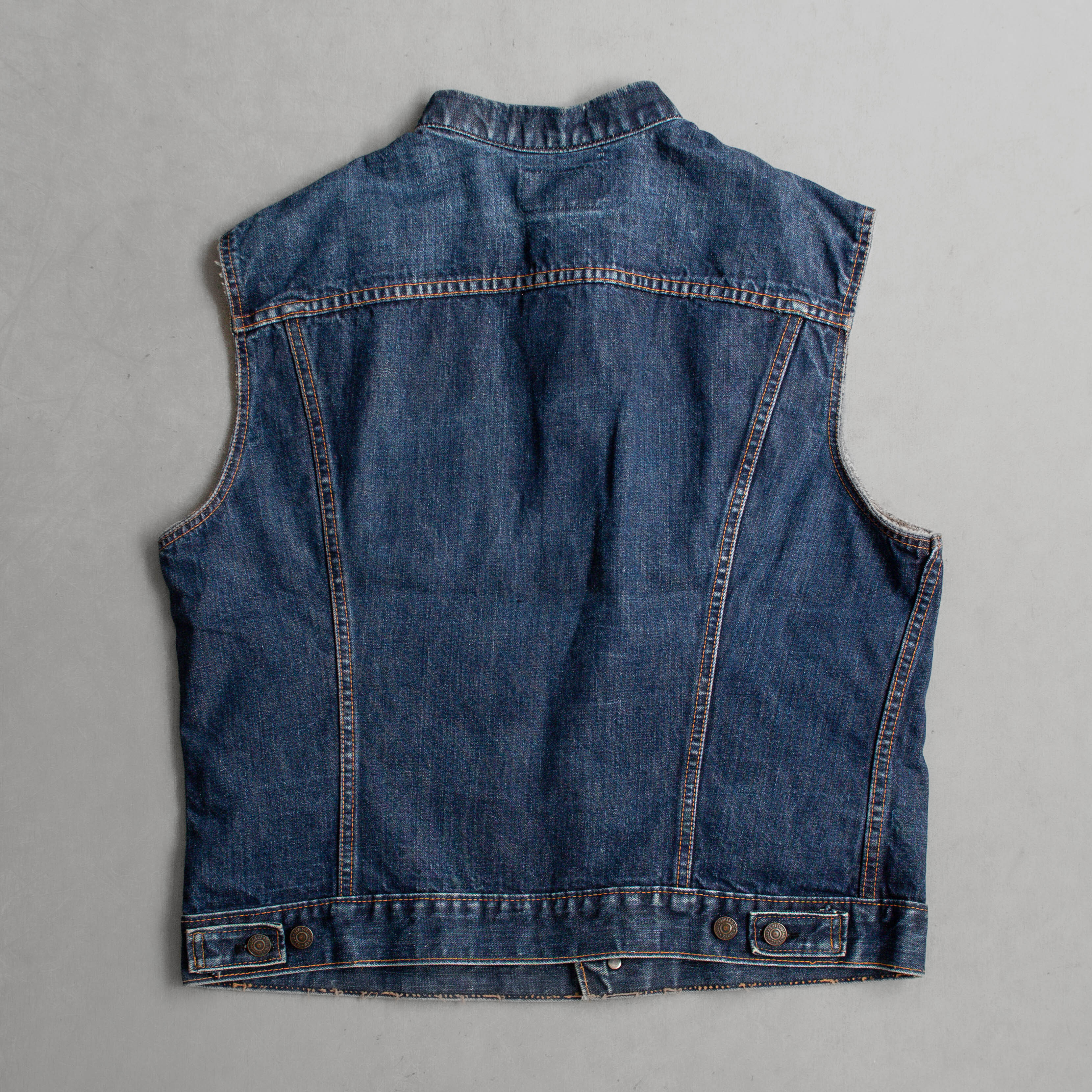 VINTAGE LEVIS BIG E DENIM VEST 美國製 無領 丹寧 外套 無袖 背心