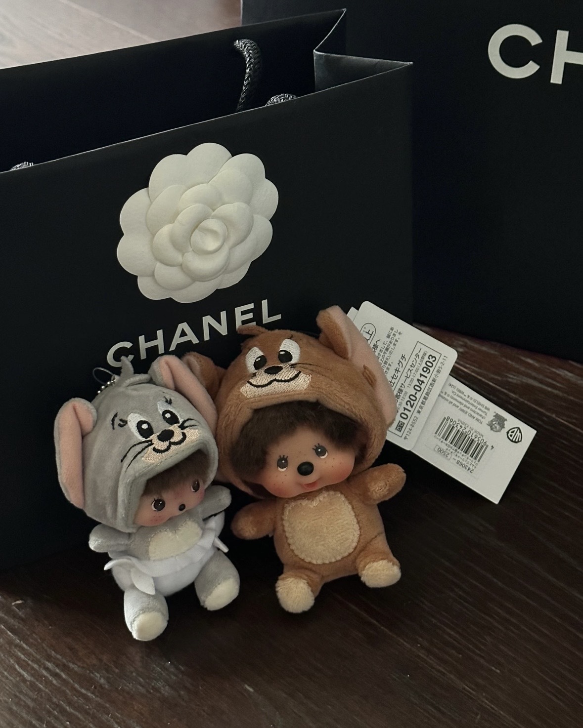 Monchhichi x Tom & Jerry 蒙奇奇 湯姆貓 傑利鼠 泰菲寶寶 毛絨 吊飾
