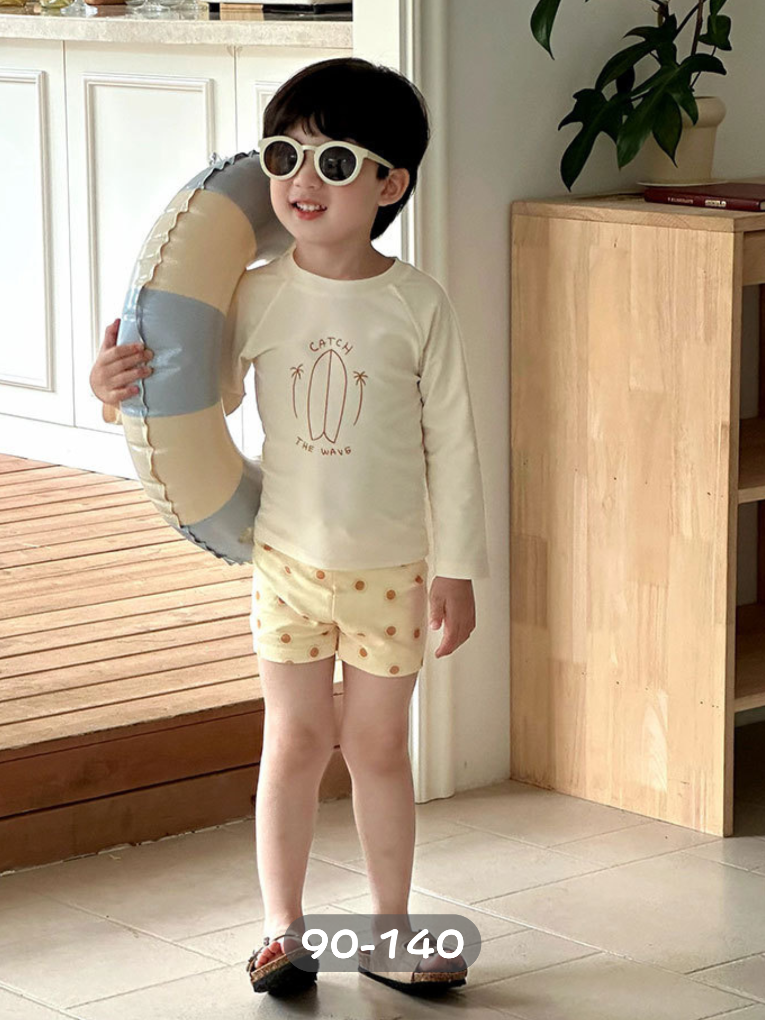 奶杏浪板趣 泳裝3件組