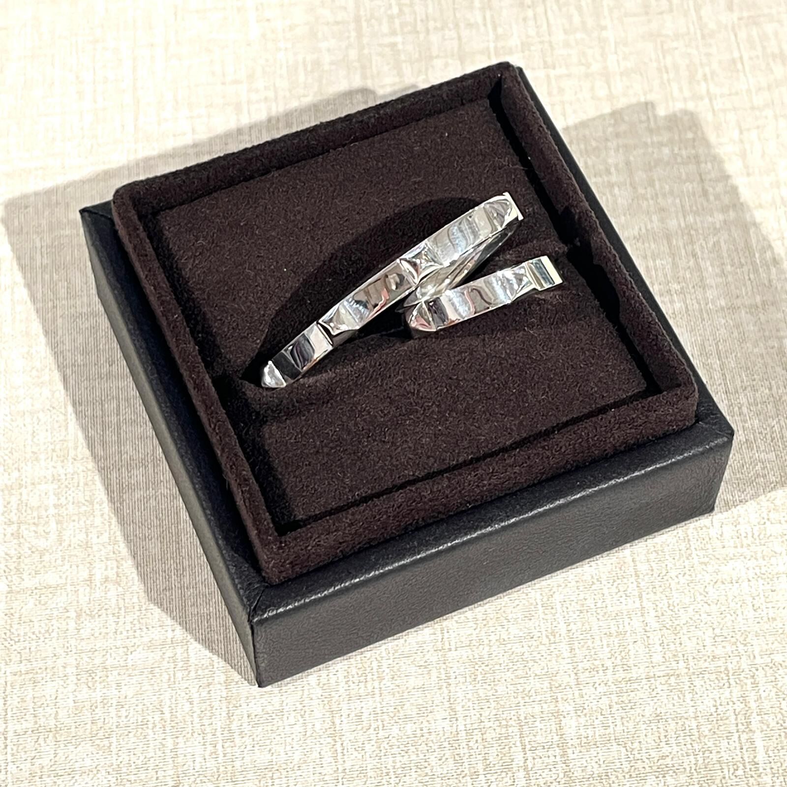 全新HERMES CLOU D H DOUBLE RING 53碼 925純銀 H125631B00052 #BRAND NEW #香榭站正品