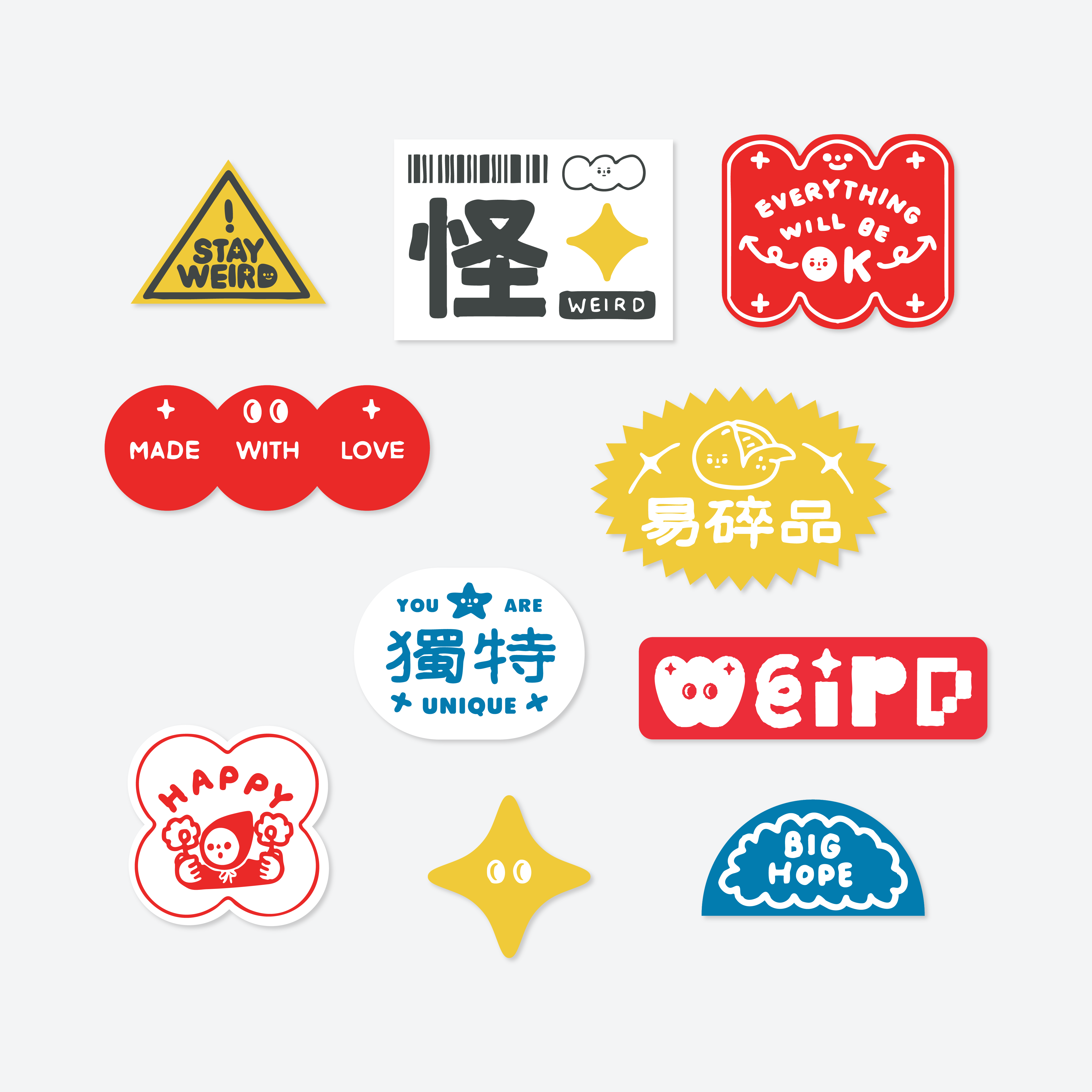 THE WEIRD THINGS-貼紙包-VER 5