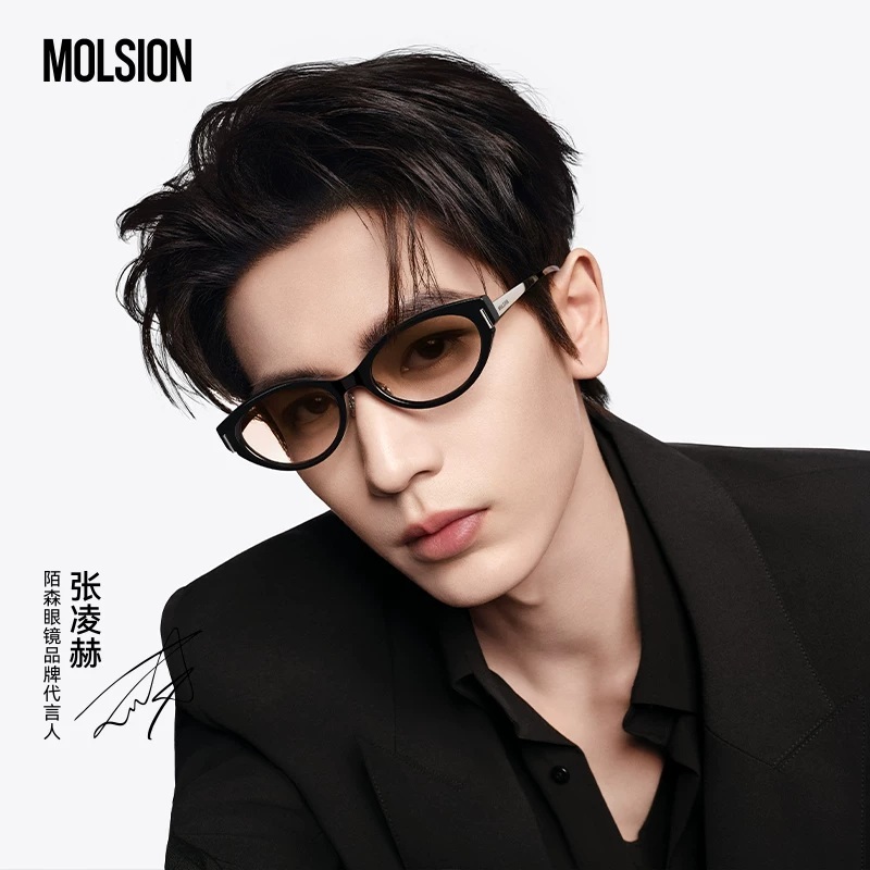 【MOLSION】MS3155 A16 貓眼框太陽眼鏡♦(銀) #張凌赫同款