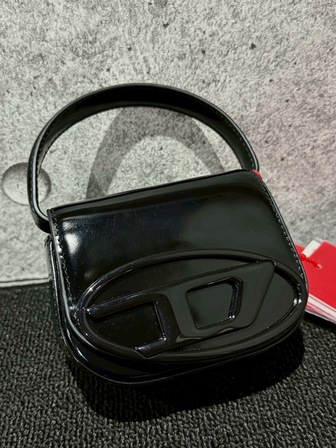 現貨5折 DIESEL 質感黑 D Logo 小款叮噹包 Mini Y2K