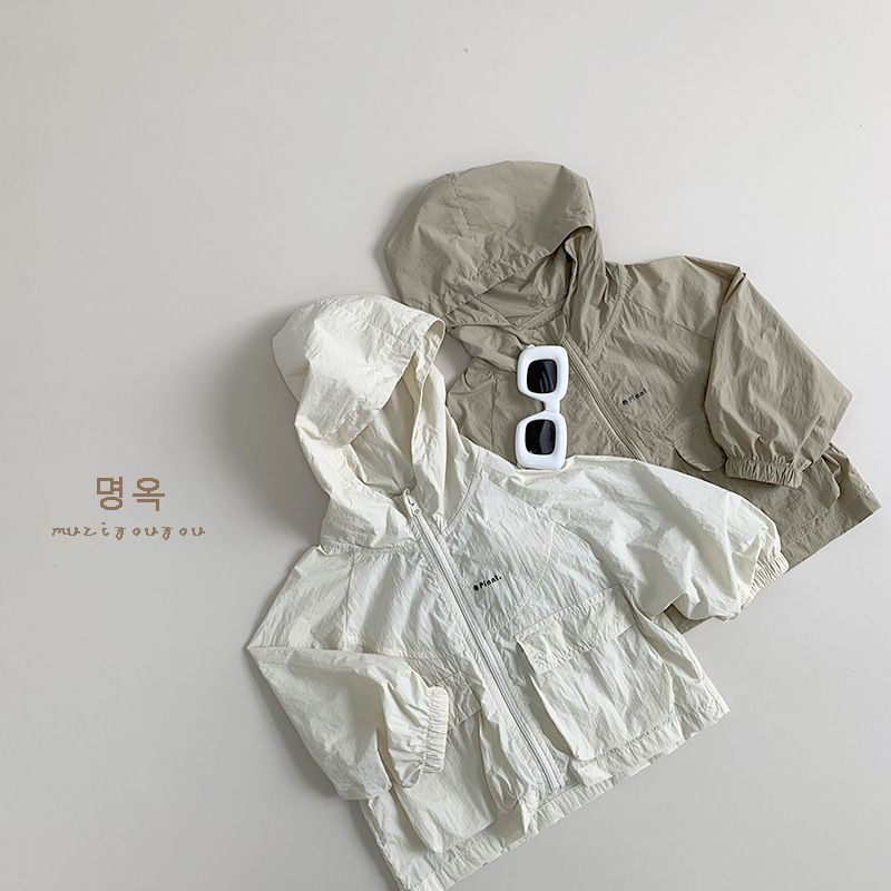 【H0799】夏日輕薄防曬連帽拉鍊外套(80-130)