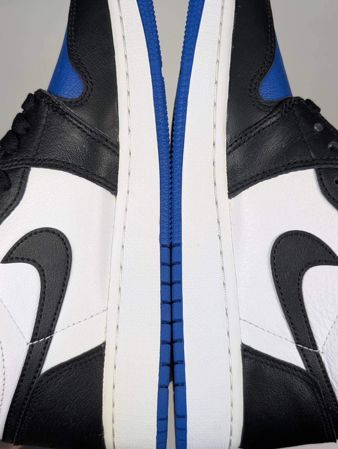 微瑕疵-左右腳中底色差鞋面結晶體 575441-041 5Y Air Jordan 1 “Game Royal” GS 黑藍 小閃電 女鞋