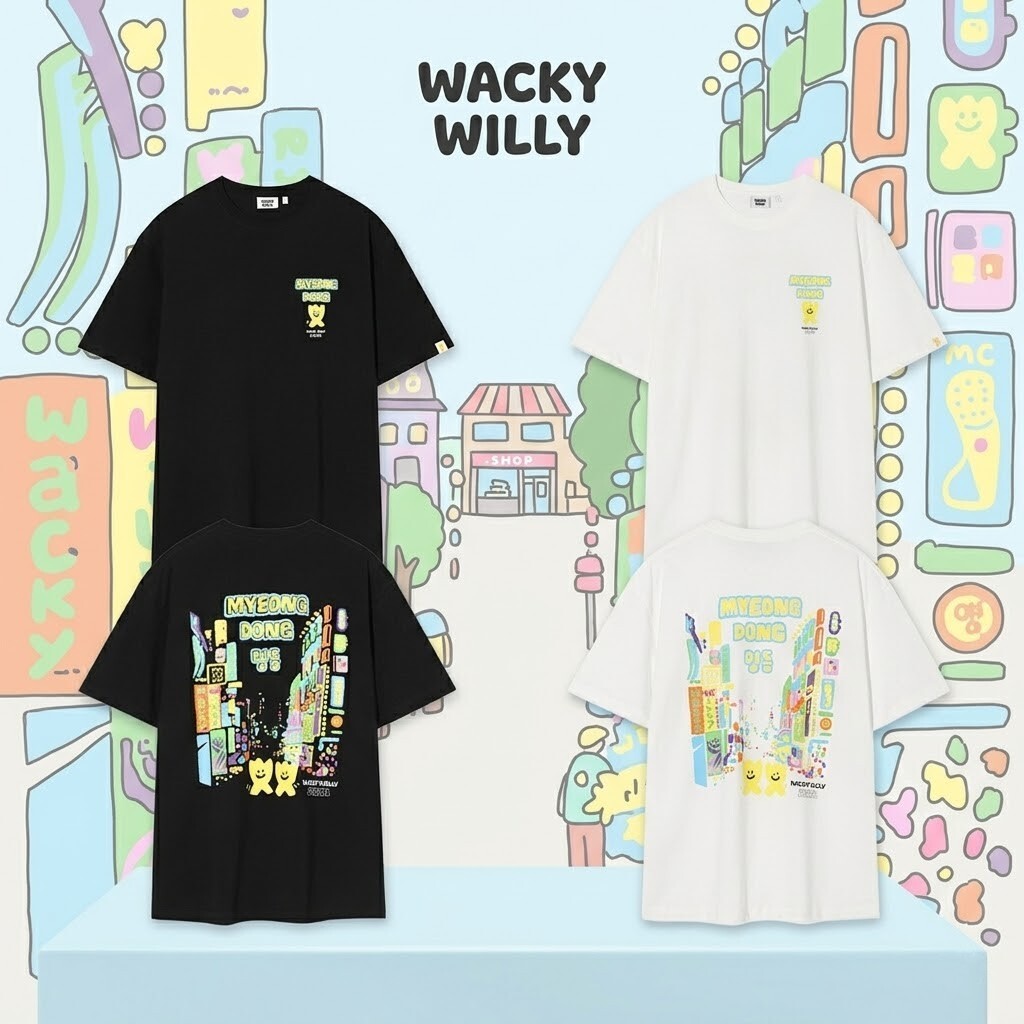 【直播】Wacky Willy LX050990 明洞圖案短袖上衣