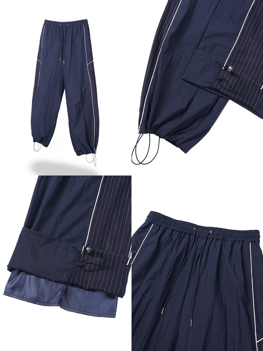 side stripe nylon trouser