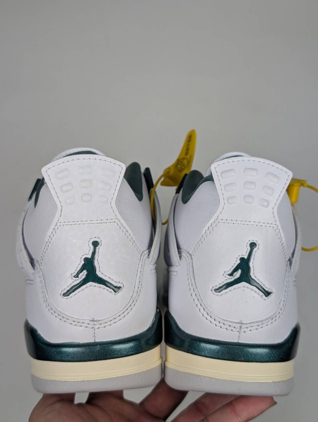 微瑕疵-左腳外側破皮右腳內側皺褶 FQ8213-103 5Y Air Jordan 4 "Oxidized Green" GS 氧化復古綠 大童 女鞋