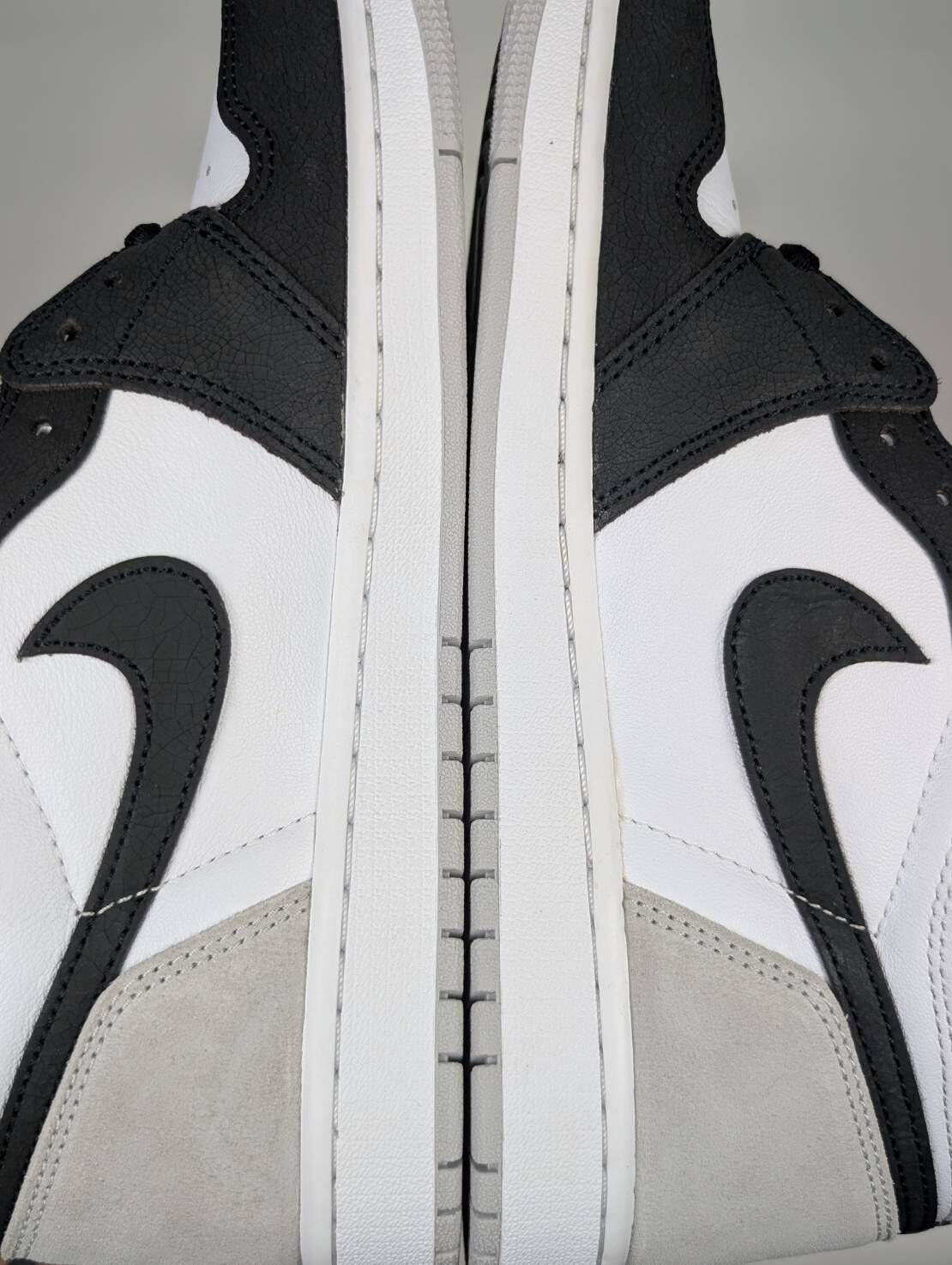 微瑕疵-左腳中底輕微泛黃 555088-108 M10 Air Jordan 1 Retro High OG "Stage Haze" 黑灰裂紋 男款