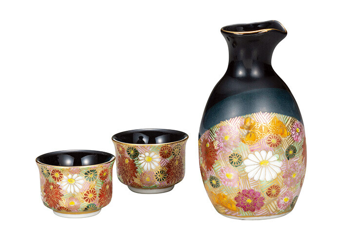 九谷燒 酒器 花詰【日本製造】🔸