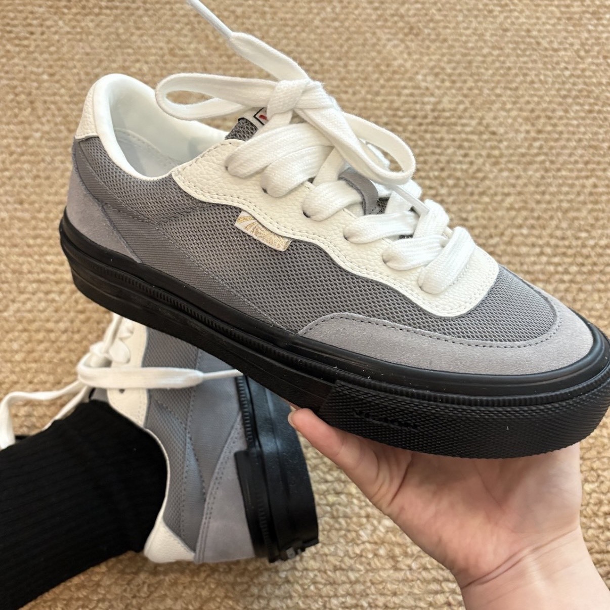 【代購】 Vision Street Wear Flat Top MESH 網眼拼接翻毛皮板鞋｜禮盒版 V262NY5067