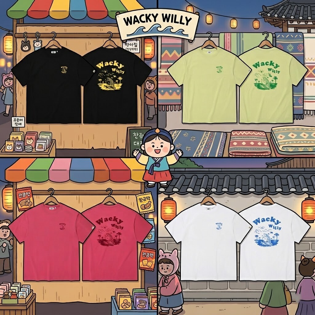 【直播】Wacky Willy LX050999 Kiki衝浪圖案短袖上衣