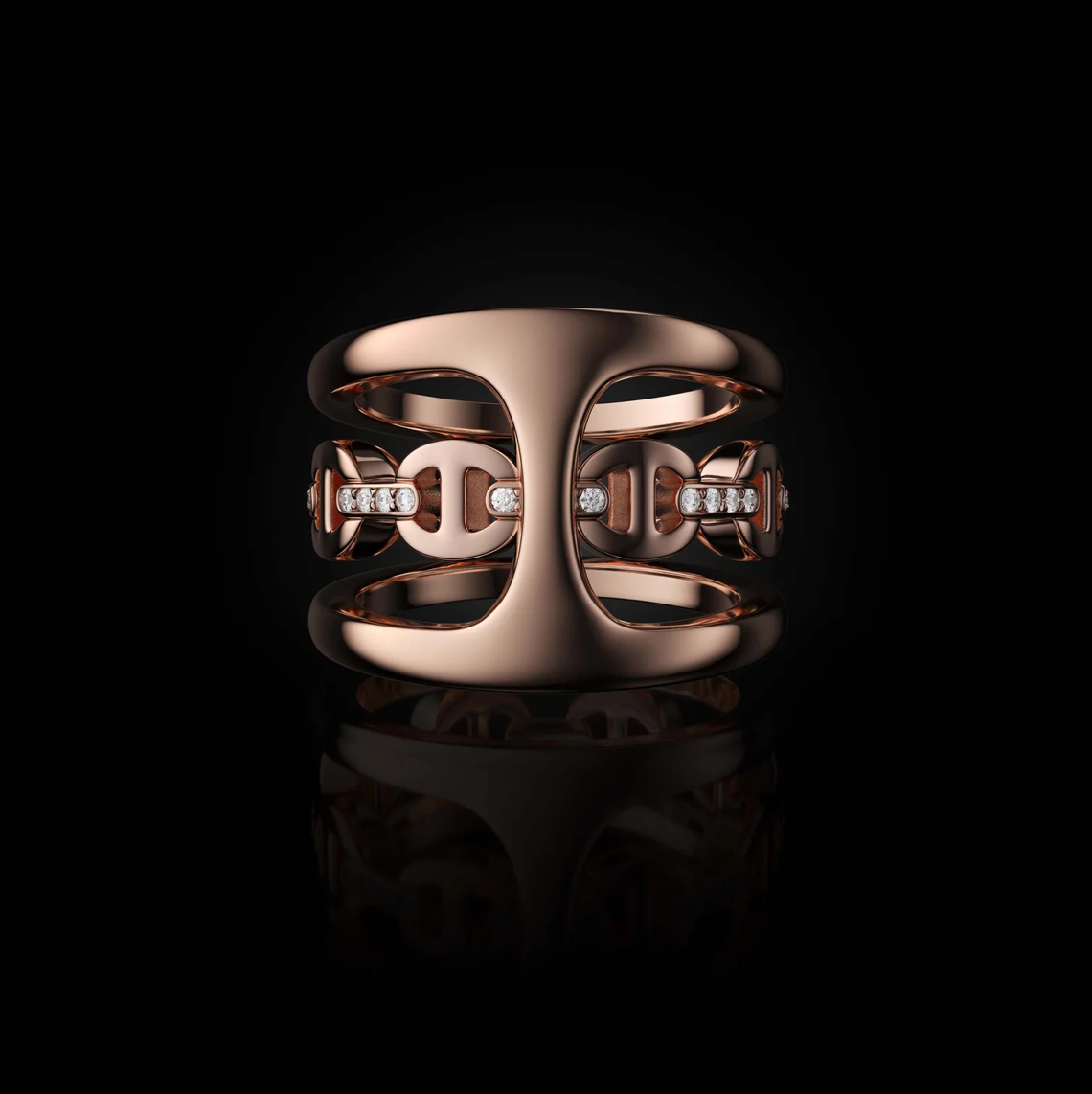 HB020D PHANTOM CLIQUE MIXED - 18K GOLD