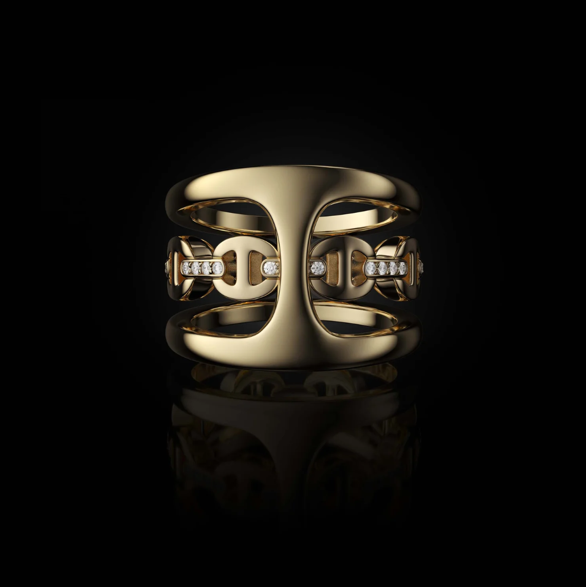 HB020D PHANTOM CLIQUE MIXED - 18K GOLD