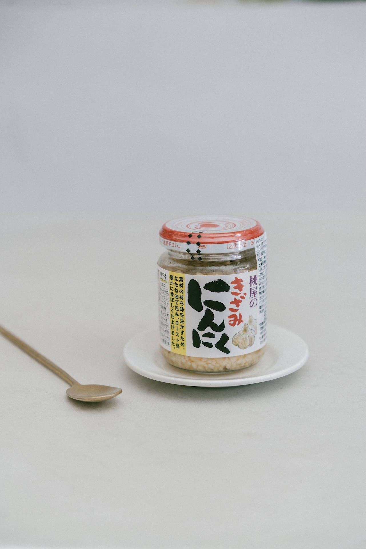 日本桃屋千切蒜蓉罐