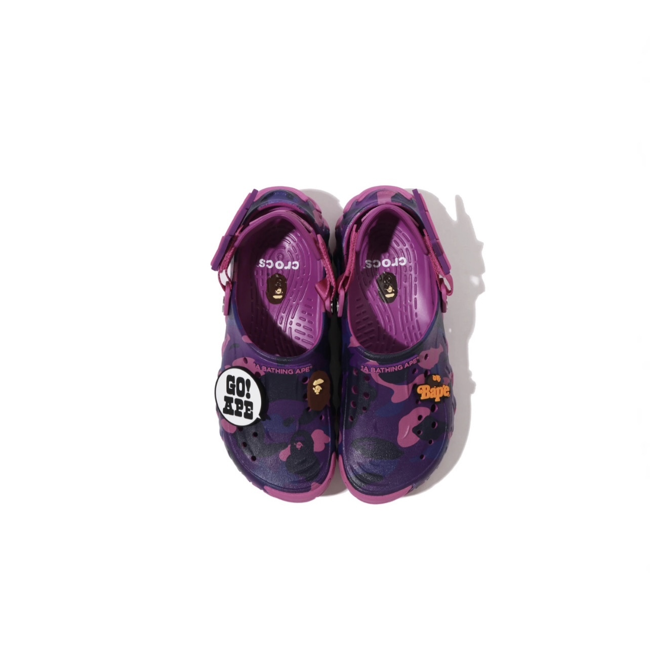 -(C4c)-A BATHING APE BAPE X CROCS ECHO RO CLOG 卡洛斯 聯名款 迷彩 洞洞鞋 藍色/紫色/紅色-1M23191927